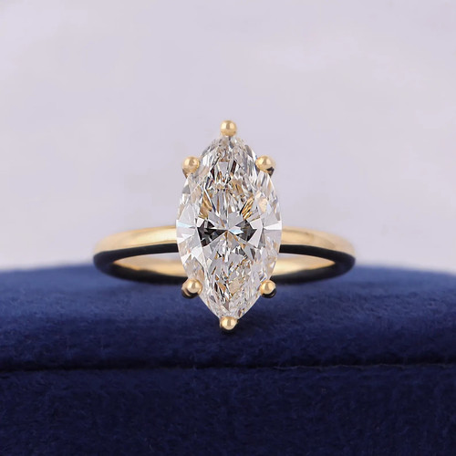 Bague diamant taille - , marquise