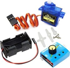 Kit testeur servomoteur SG90 9g avec microservo RC et support de batterie 4AA