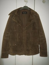 VERA PELLE SUPERBE VESTE FEMME EN DAIM VÉRITABLE  T 44 COULEUR MARRON !!!