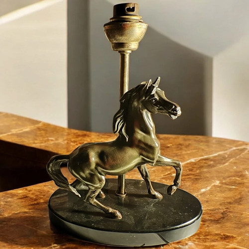 Lampe cheval bronze - cheval,