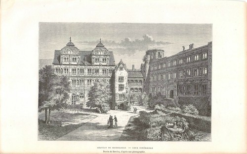 Gravure presse château - gravure, de