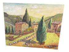 ANCIEN VINTAGE PAYSAGE MAISON