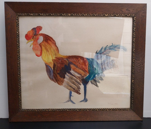 Tableau aquarelle sous verre - tableau,