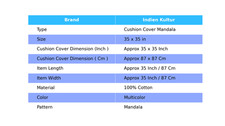 Mandala Housse de Coussin