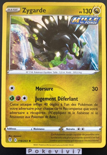 Carte pokemon zygarde 118 203 - carte,