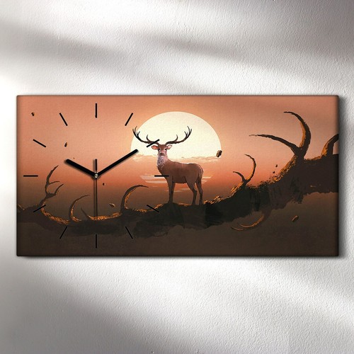 Horloge murale 60x30 - , cerf