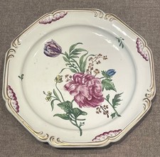 Assiette en faïence Aprey ? Meillonnas ? À définir Décor de fleurs