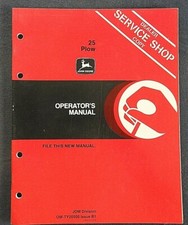 John Deere 650 655 750 755 850 855 900 TRACTOR #25 Plow Opérateurs Manuel Menthe