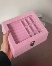 Boîte À Bijoux Rose Bonbon Mallette De Transport De Bijoux En Simili Cuir Femme