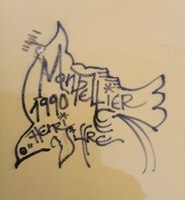 Belle assiette faïence de Montpellier Belle signature dédicace HENRI SIFFRE  C6