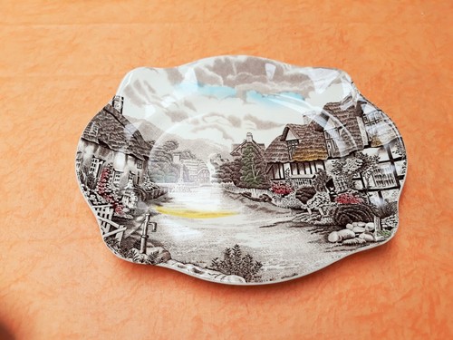 Plat faïence anglaise olde - anglaise,