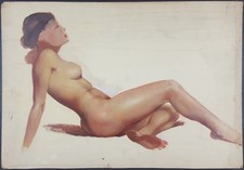 Ancien Tableau "Nu Féminin Allongé" Marc-Olivier Grégoire (1897-1991) Peinture