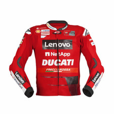 Ducati Alpinestars Réplica Moto GP Équipe ´23 Veste En Cuir Limitée Neuve