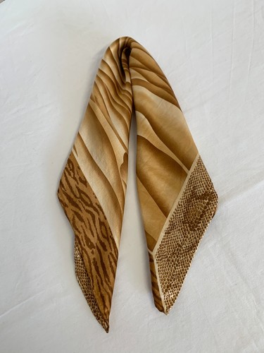 Foulard carré soie vintage - foulard,