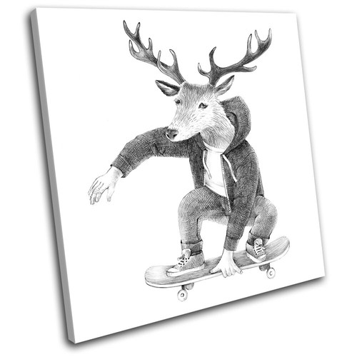 Hipster animals deer skater - animals,