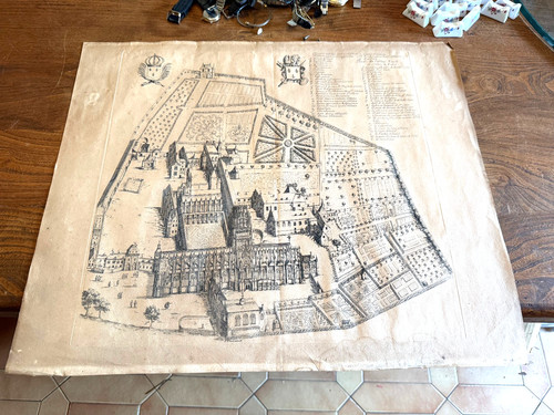 Gravure abbaye ouen - *abbaye, de