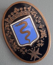 Insigne Marine 1939 1940 Croiseur COLBERT poinçon AB ORIGINAL Badge WW2 France