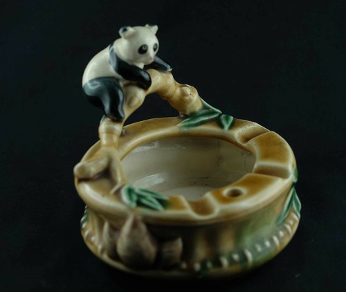 Cendrier ours panda céramique