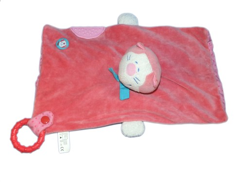 Doudou plat chat - rose, haba
