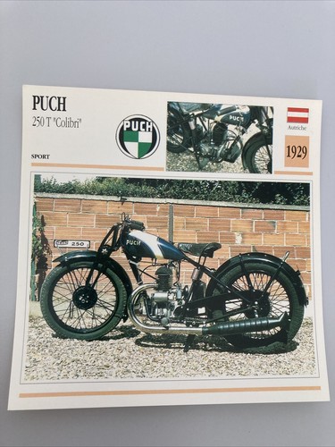 Puch 250 colibri 1929 carte - 1929,