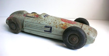 VOITURE GP  "MÉMO"   TÔLE   Lg 37cm  MOTEUR À FRICTION    ANNÉES 50