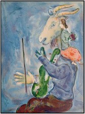 Marc Chagall : Le printemps, lithographie originale signée 1938
