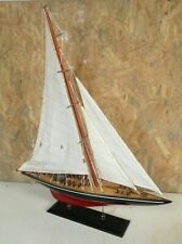 Très Beau Bateau à Voile, voilier - Maquette / Sculpture en bois 
