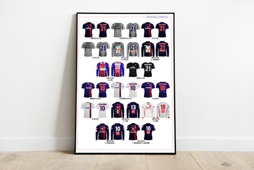 Poster affiche maillot psg - poster,