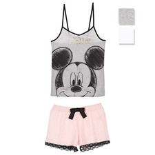 Pyjama Court Femme Disney MICKEY MOUSE Top Et Pantalon En Coton 2895