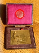 BELLE MÉDAILLE PLAQUE BRONZE HIPPOLYTE LEFEBVRE