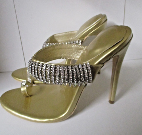 Mules sexy high - sexy, dorées