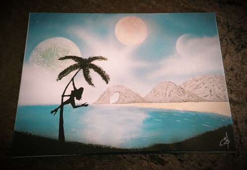Spray art toile 30x40 pole - art,