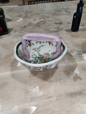 Rare Ancien Panier Céramique