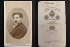 Mulnier, Paris, le sculpteur Alexandre Falguière Vintage carte de visite, CDV.