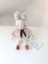 Peluche/Doudou Brume Souris/Lapin Beige Rose 25cm Après La Pluie - Moulin Roty