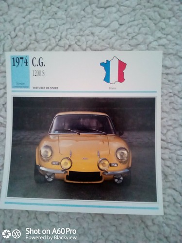 Ancienne fiche voiture - , de 
