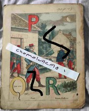 Alphabet militaire série Grand-Bébé Gravure Imagerie de Pont-à-Mousson Officier