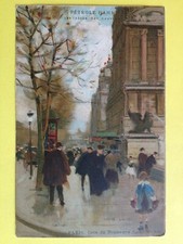 CPA Illustration signée LOIR LUIGI PARIS COIN du Bd St MICHEL PUB Petrole Hahn