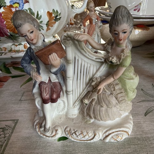 Statuette céramique couple - en,