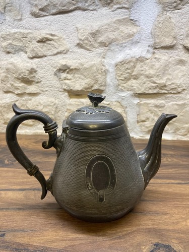 Théière ancienne étain - théière,