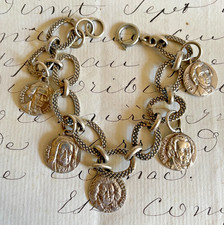 Vintage French Unusual Costume Jewellery COMPOSERS Bracelet Chopin Schubert etc