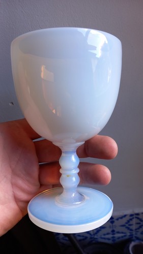 Grand verre cristal opaline - verre,