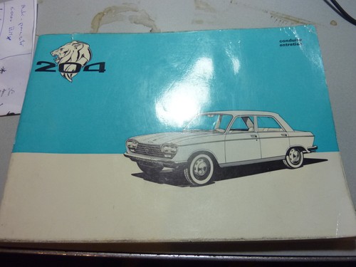 Peugeot 204 livret notice - peugeot,