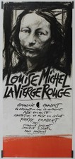 Pignon Ernest Louise Michel la vierge rouge Circa 1990 Affiche Originale Théâtre