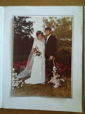 AA20 grande photo TBE mariage couple circa 1970 STUDIO Jean Claude Amplepuis