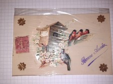 CPA , bonne  année , oiseaux , 