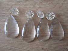 4 Pampilles en cristal de 7 cm