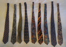 Lot De 9 Cravates - Diverses Marques & Coloris - Rayées , à motifs , animaux etc