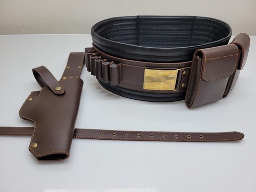 Mandalorian leather belt star - leather,