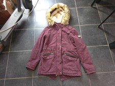 Manteau Parka rouge bordeaux pour femme - marque Pimkie - taille 38